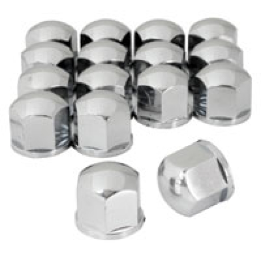 17mm Chrome Wheel Bolt Cap Set (16 Piece)