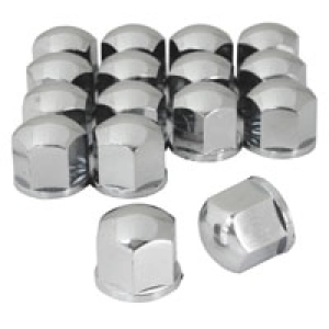**ON SALE** 19mm Chrome Wheel Bolt Cap Set (16 Piece)