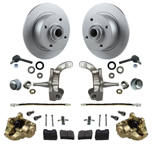 Beetle Front Disc Brake Conversion Kit 4x130 With Drop Spindles - 1950-65
