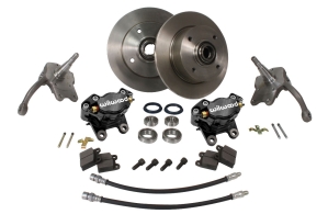 Beetle Front Disc Brake Conversion Kit - 1966-79 - With Black Wilwood Calipers