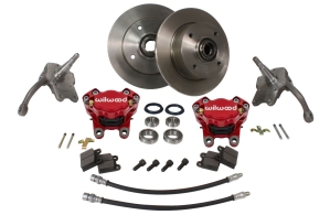 Beetle Front Disc Brake Conversion Kit - 1966-79 - With Red Wilwood Calipers