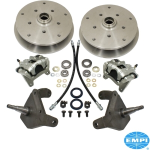 Wide 5 EMPI Front Disc Brake Conversion Kit (5x205 + 5x130 PCD) - T1, KG - 1966-79 With Drop Spindles