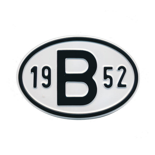 1952 B Country Plate