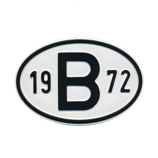 1972 B Country Plate