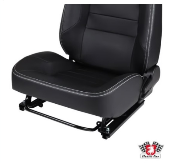 Classic Line Sports Seat Set - Black - With Headrests - Universal