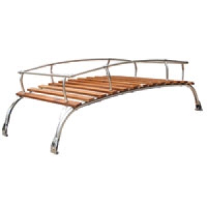 Brazilian Bay 2 Bow Stainless Steel And Wood Slat Roof Rack