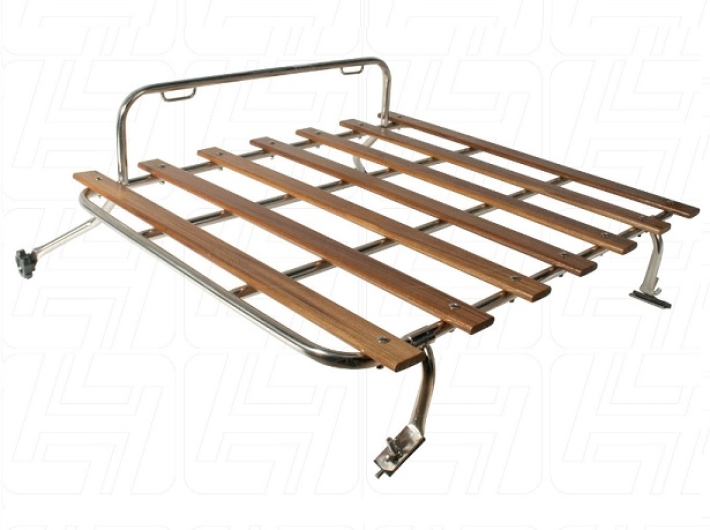 Beetle Deck Lid Luggage Rack - 1950-67 - Stainless Steel With Wooden Slats