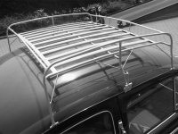 Beetle Roof Rack - Silver Frame With Wooden Slats