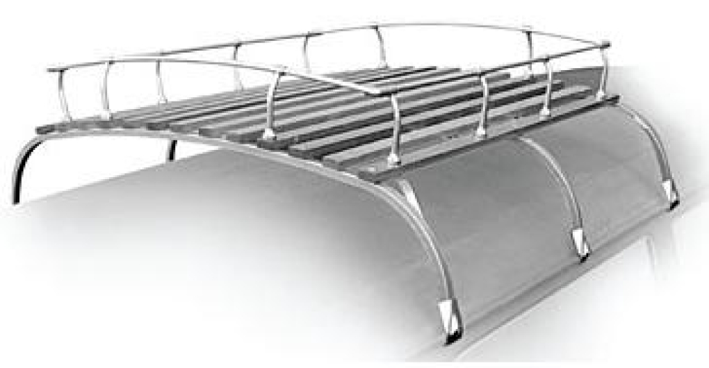 Bus 3 Bow Silver And Wood Slat Roof Rack