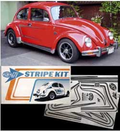 Beetle Flat 4 Silver C-Strike Sticker Kit (40 Piece)