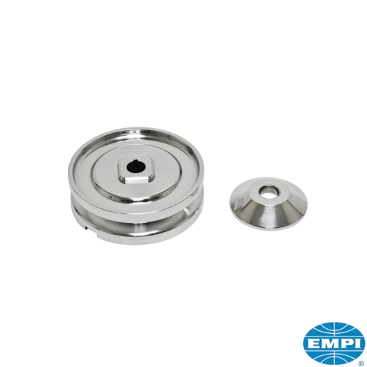 Polished Billet Aluminium Top Pulley - Type 1 Engines (Fits Alternator Or Dynamo) - 12 Volt