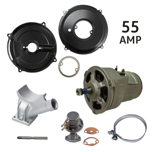 12V 55 Amp Alternator Conversion Bundle Kit With OE Style Fuel Pump And Rod - Type 1 Engines