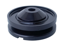 CB Performance Black Billet Aluminium Top Pulley - Type 1 Engines (Fits Alternator or Dynamo) - 12 Volt