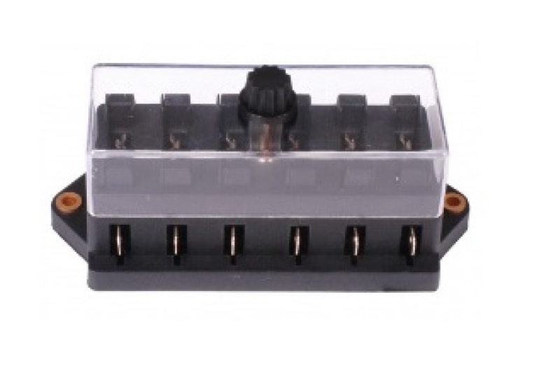 Universal 6 Pole Fuse Box - For Blade Style Fuses