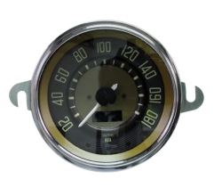 180KPH Smiths Digital Speedo - Brown Face With Silver Bezel