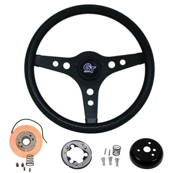 Steering Wheel, for Beetle 62-71, Ghia 62-71, White 15-3/4, Compatible with Dune Buggy Beetle Grant GT Steering Wheel And Boss Kit - 1960-73 330mm