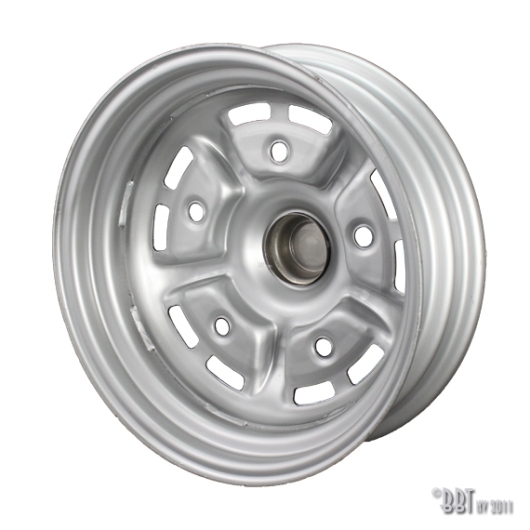 **NCA** T1 -67 + T2 -70 Grey and Black Steel Sprintstar Wheel (5.5 inch x15 Wide, +34 Offset)