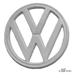 Baywindow Bus White VW Badge - 1973-79
