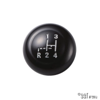 12mm Thread Black Gear Knob With Shift Pattern - 1968-79 - T1,T2,KG,T3