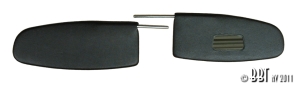 TMI Beetle Black Sunvisors - 1958-64 - With Mirror On Right Hand Side