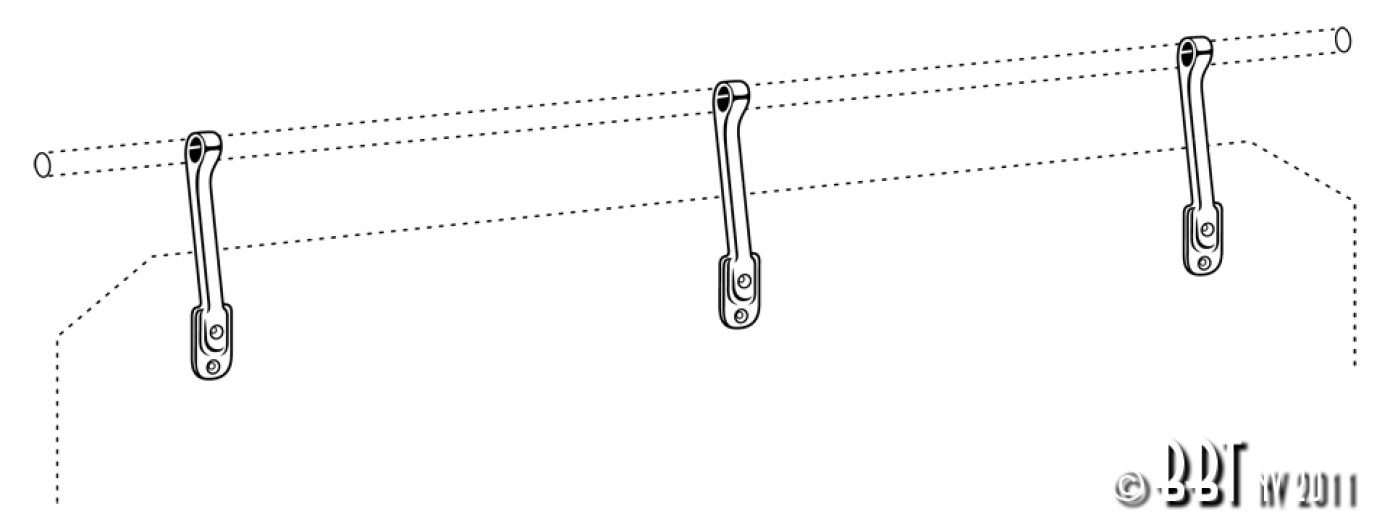 Splitscreen Bus Rear Seat Bar End Bracket