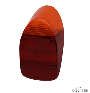 Beetle Tail Light Lens - 1968-73 (Amber And Red Lens) - Top Quality