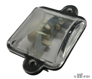 Beetle Number Plate Light Lens And Bulb Holder - 1963-79