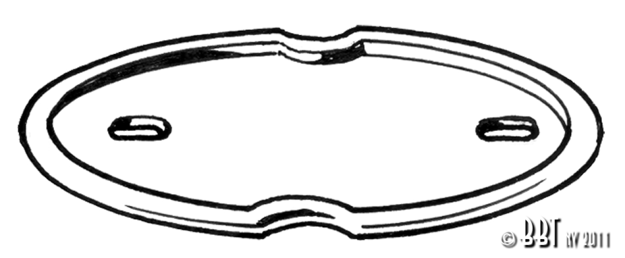 Karmann Ghia Bonnet Badge Base Seal - 1962-74