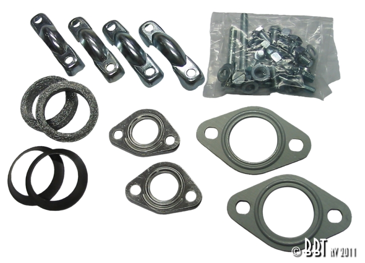 Type 1 Exhaust Fitting Kit (Twin Tailpipes) - 25HP And 30HP Type 1 Engines