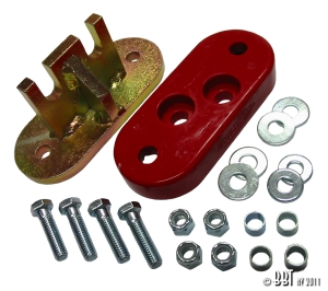 Karmann Ghia Urethane Front Gearbox Mount - 1972-79 (2 Bolt Gearbox To Late 3 Bolt Chassis Adapter)