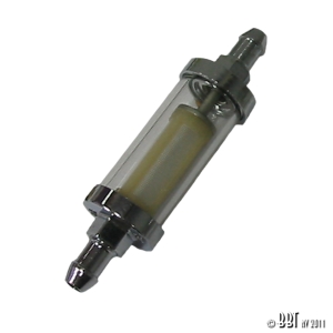 Universal Chrome Fuel Filter (9.4mm)