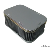 Chrome Rectangular Air Filter - IDF Carburettor Air Filter - (63mm Or 2.5inch Tall)