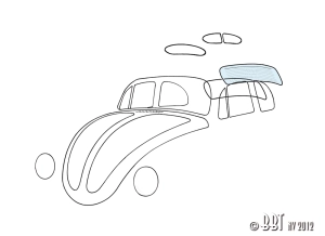 Beetle Heated Rear Window Glass - 1972-79