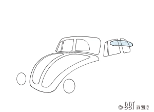 1303 Beetle Cabriolet Heated Rear Window (804X292) - 1975-79