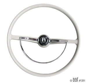 Beetle Steering Wheel - Grey With Semi D Horn Push - 1960-71