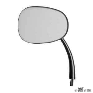 Beetle FLAT 4 Oval Hinge Pin Mirror - Left - 1950-67