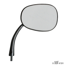 Beetle FLAT 4 Oval Hinge Pin Mirror - Right - 1950-67