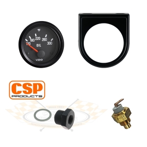 VDO Oil Temperature Gauge Bundle Kit - Type 4 Engine