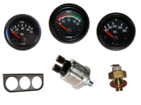 VDO Oil Pressure Gauge, Oil Temperature Gauge + Voltmeter Gauge Bundle Kit