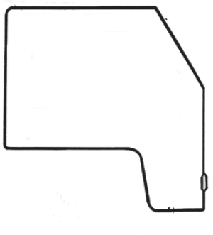 Baywindow Bus Cab Door Seal - Right - Top Quality