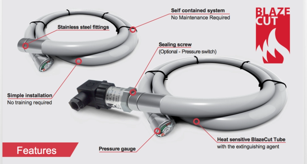 Blazecut Automatic Fire Suppression System 3 Metre (T Series)