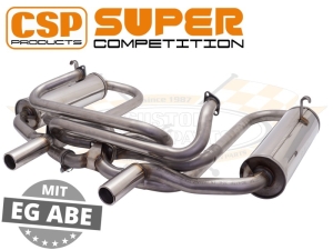 CSP Beetle Stainless Steel Supercomp Exhaust (J Tubes and Twin Carbs)