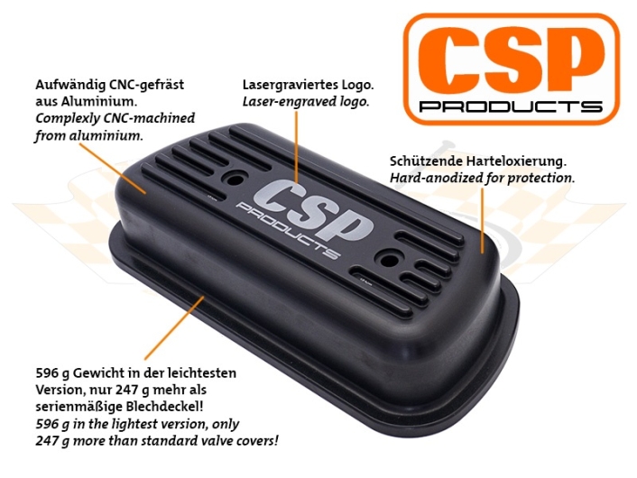 CSP Billet Rocker Covers - Type 1 Engines (Laser Engraved Logo)