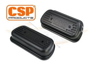 CSP Billet Rocker Covers - Street Eliminator Heads (Machined Logo With M18x1.5 Fitting)