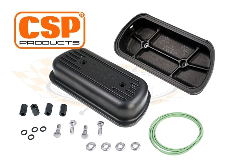 CSP Billet Rocker Covers - Street Eliminator Heads (Machined Logo With M18x1.5 Fitting)