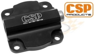 CSP Billet Full Flow Oil Pump Cover With Pressure Valve - 3/8
