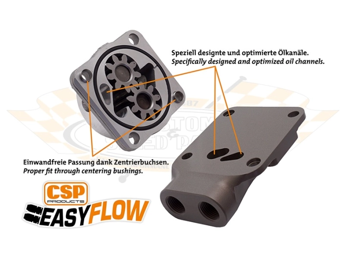 CSP Easy Flow Oil Pump - 26mm Gears - 4 Bolt Camshaft (1971-79) - 8mm Studs (3/8