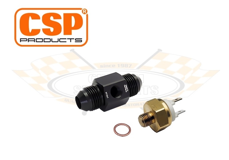 CSP Oil Cooler Fan Thermostat Switch With #8 Aeroquip Fitting