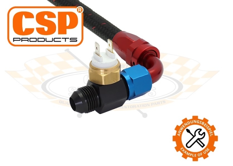 CSP Oil Cooler Fan Thermostat Switch With #8 Aeroquip Fitting