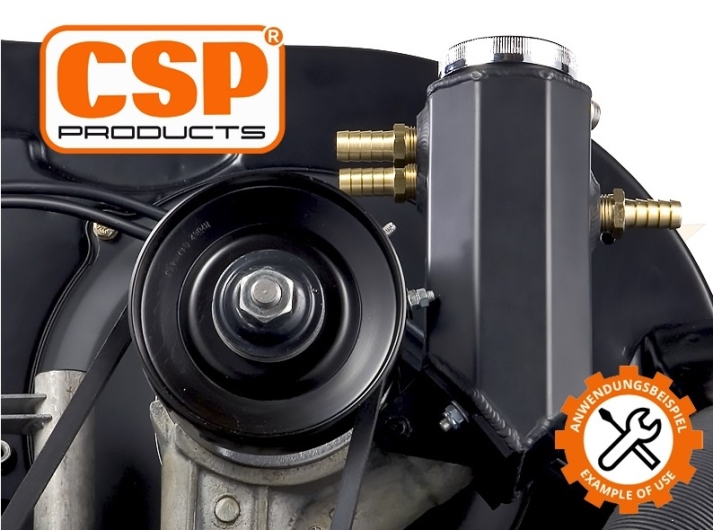 CSP Black Powdercoated Oil Breather Tower - For Use With Alternator Stands